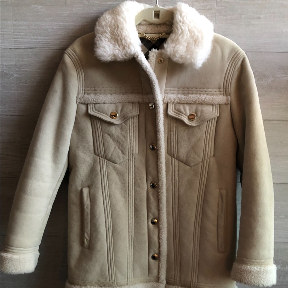 BURBERRY vintage faux fur coat